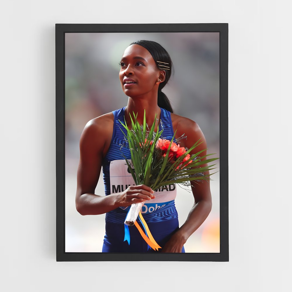Poster Médaille de Fleurs – affiche Athlétisme (vue 2)